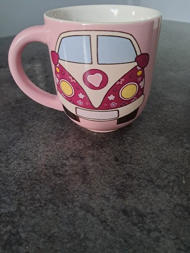 Pink multicoloured camper - camper, van