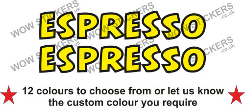 Espresso stickers decals - 2, x