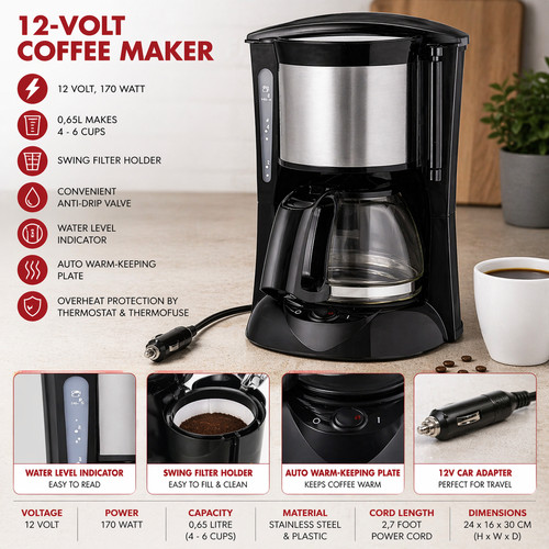 12v coffee maker - 12v,