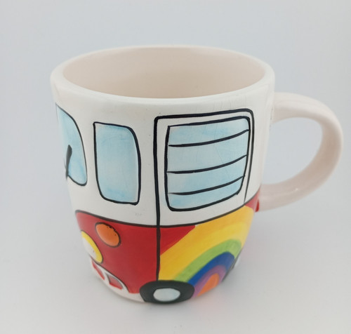 Rainbow peace camper van - peace,