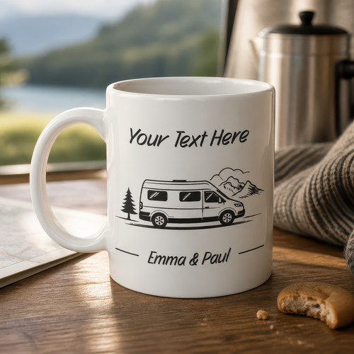 Personalised campervan mug - personalised,