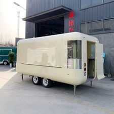 Cream Mobile Food Trailer
