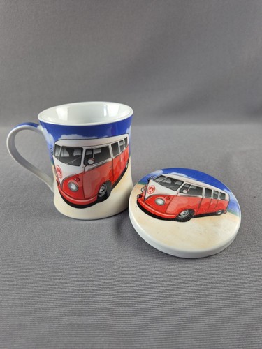 Red camper van - vw,