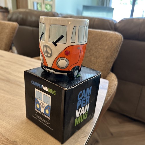 Camper van mug orange - camper, in