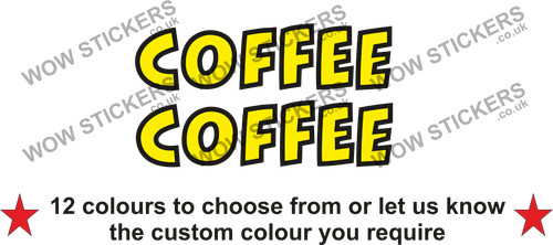 Coffee text stickers - 2,